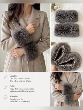 Elegant Real Fur Cuffs – Luxury Winter Sleeve Accessory